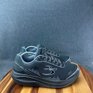 Gravity Defyer GDefy Mighty Walk Mens 10.5 Walking Shoes Black Grea TB9024MBL-M